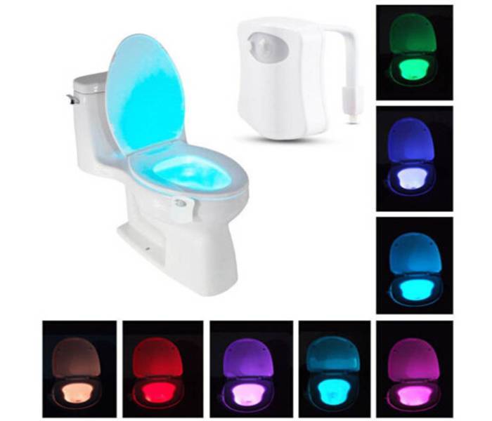 Bathroom Toilet Night LED 8 Color Lamp Sensor Lights Motion Activated Light 2018 