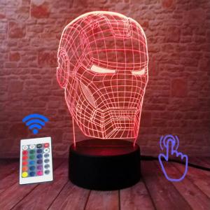 iron man hologram lamp red