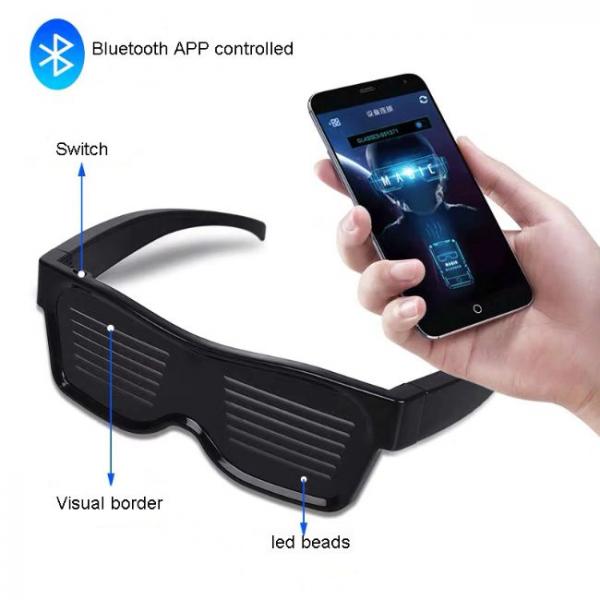 Led Bluetooth Glasses connected with smartphones