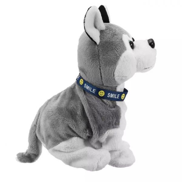 Smart dog toy that interacts with sound - side view
