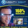 Mighty sight LED magnifying glasses for easy reading