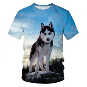 Dog 3D Print Men T-Shirt Casual Streetwear 2021