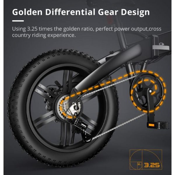 electric bike that has golden gear design