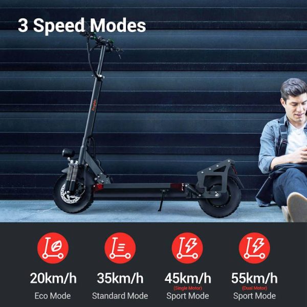 foldable electric scooter with multiple speed modes