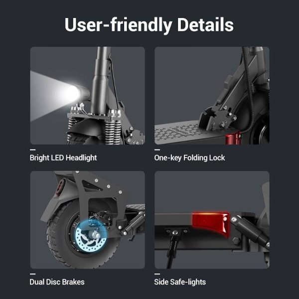 foldable electric scooter with details that are user friendly