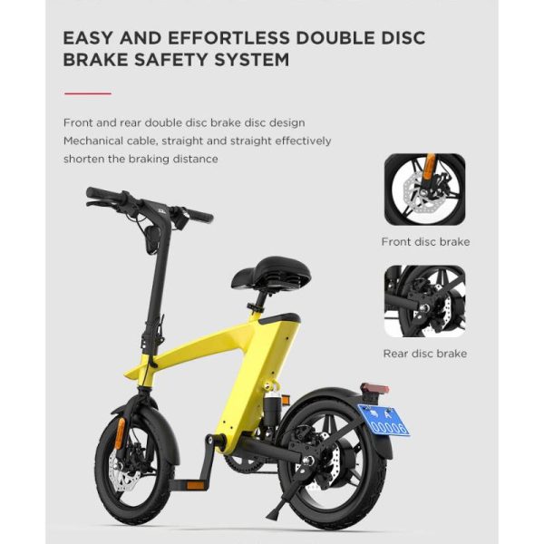 mini electric bike with dual disk brake system