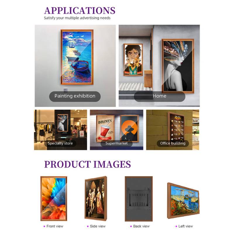 Digital Art Signage with Wooden Frame | NewTechStore | Online Store