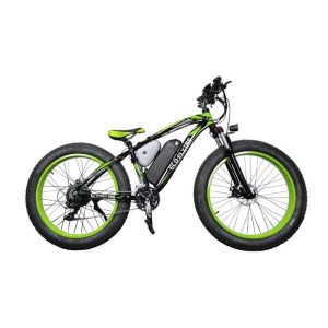 affordable electric bike in green color
