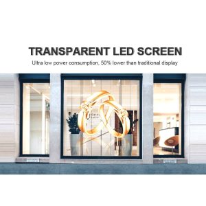 portable led transparent screen with low power consumption