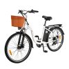 affordable electric bike in white color with 7 speeds