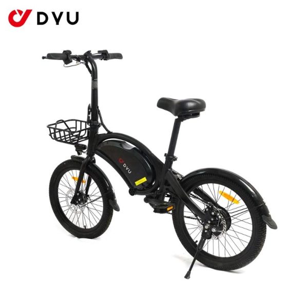 cheap electric bike in black color with a high mileage
