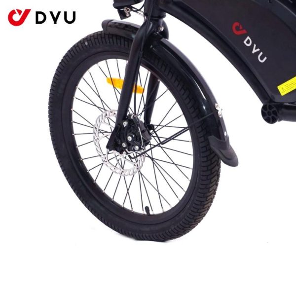 cheap electric bike in black color with sturdy tires