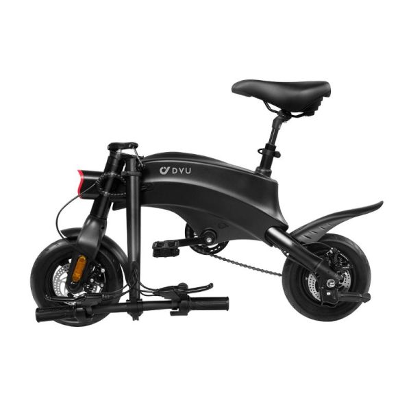 cheap electric bike in black color that is easily foldable