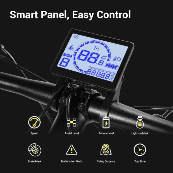 cheap electric bike with smart digital panel