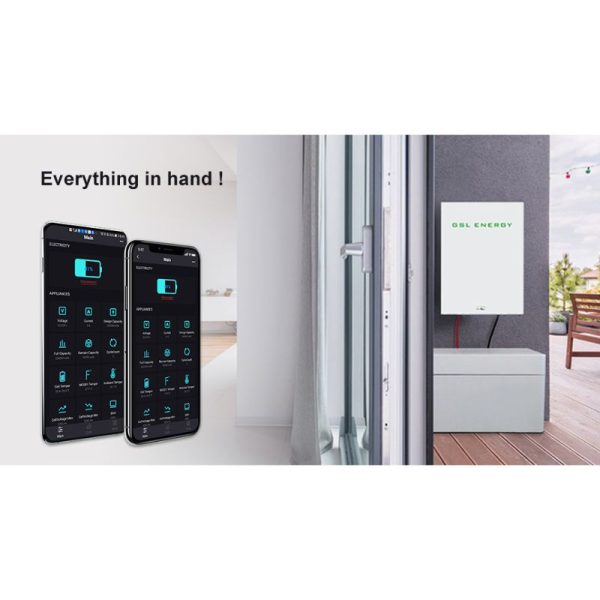 high capacity power energy wall with easy bluetooth control
