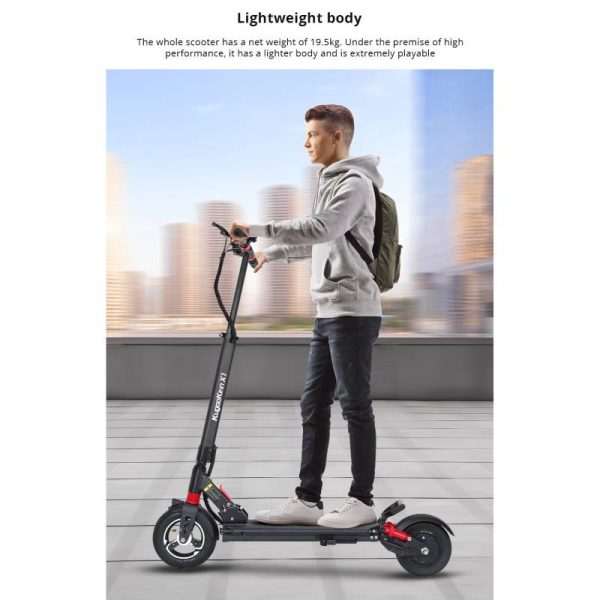 high quality electric scooter that has large deck