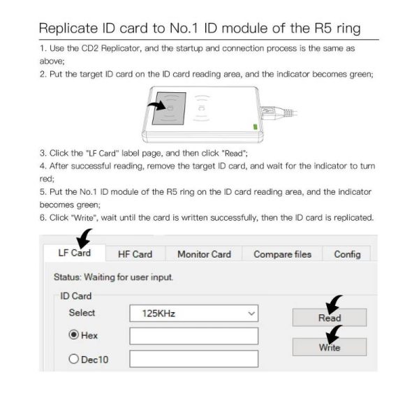 rfid dublicator for smart ring and n1 id module