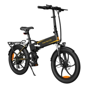 cheap foldable electric bike without throttle in black color