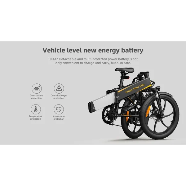 cheap foldable electric bike without throttle with removable battery