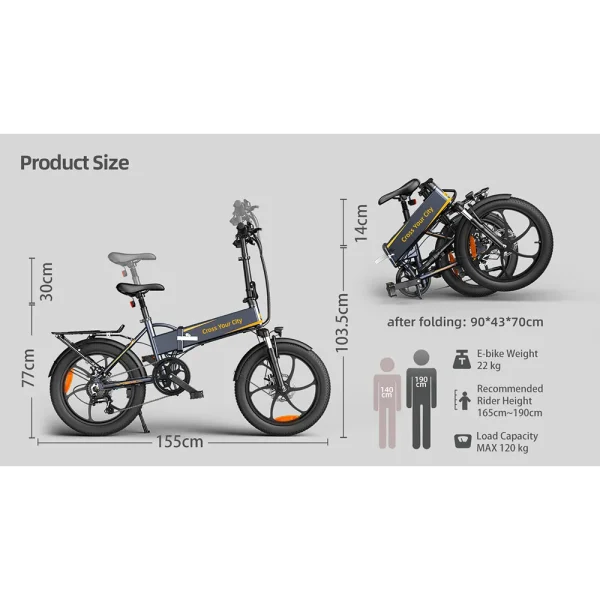 cheap foldable electric bike without throttle with ergonomic design