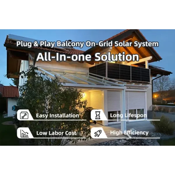 solar balcony system for high efficiency energy
