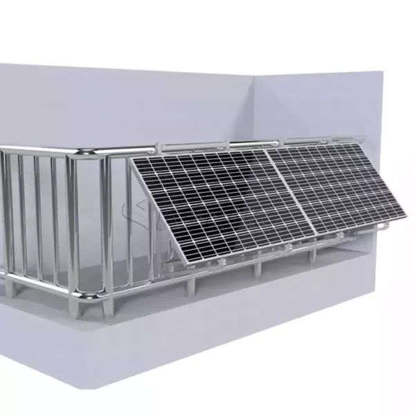 solar balcony system that is installed easily with brackets