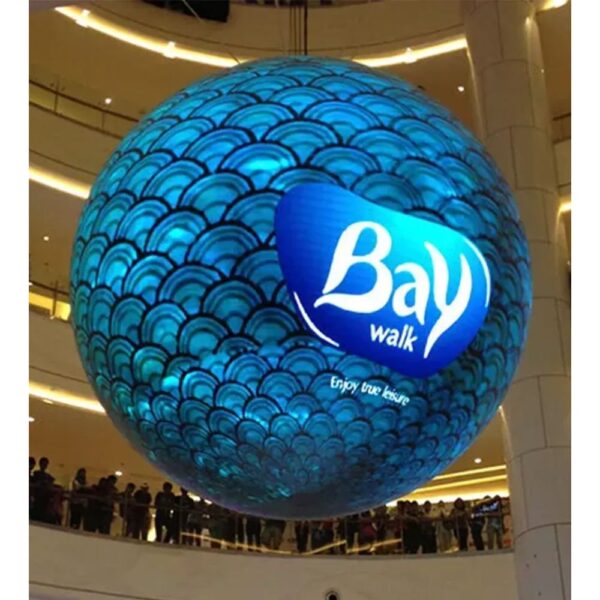 3d spherical digital signage screen for branding