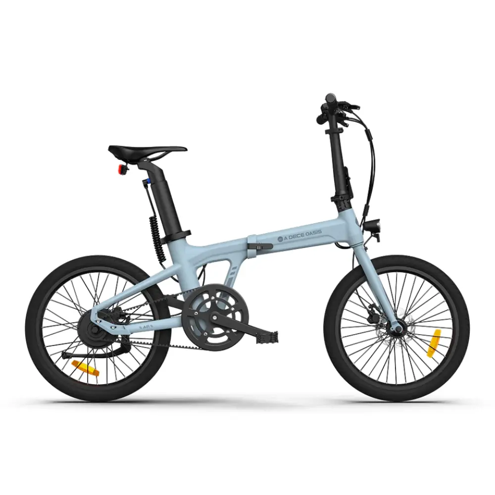 cheap foldable electric bike without throttle in blue color