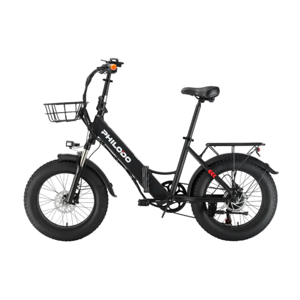 PHILODO H4 Foldable Step-Thru Electric Bike with Fat Tires - New