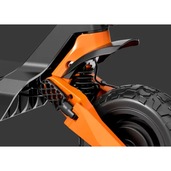 e-scooter with efficient suspension system