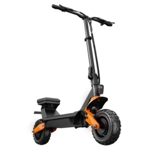 Electric Scooter that offers the option to sit low in a sporty position