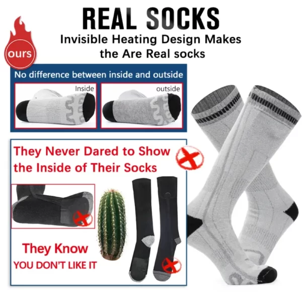 heated socks that are really soft and comfortable