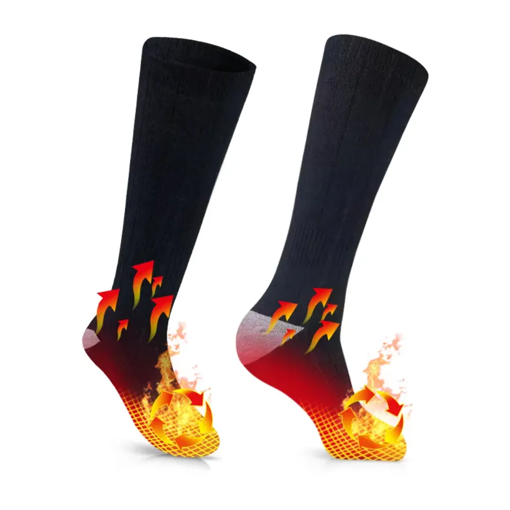 heated socks with adjustable temperature level