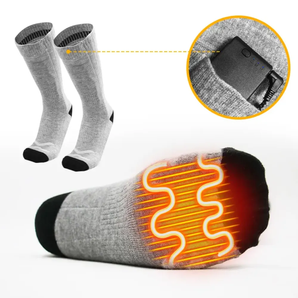 heated socks with pocket for battery