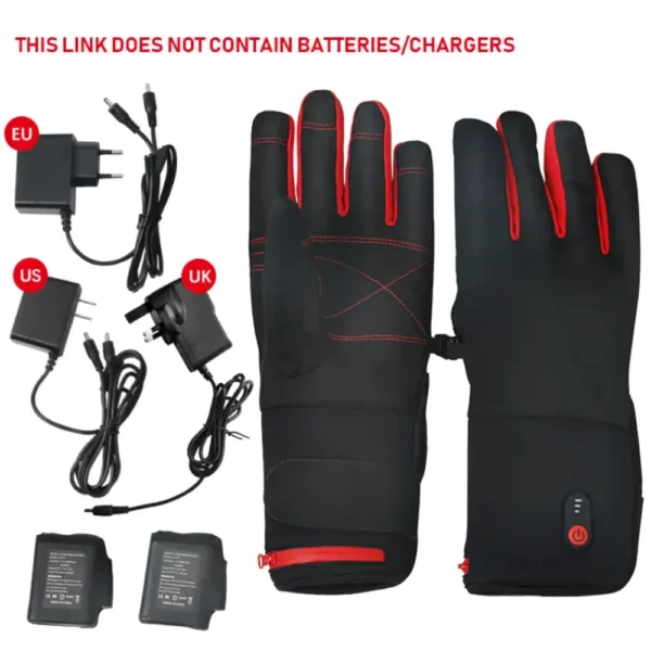 heated ski gloves with powerful battery