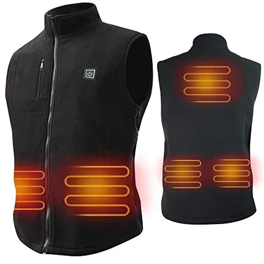 fleece vest with heating pads