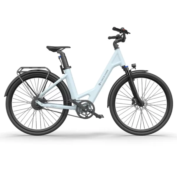lightweight e-bike in blue color in a modern design