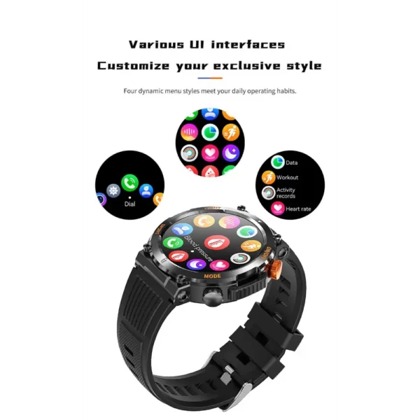 smartwatch with many dynamic menu styles
