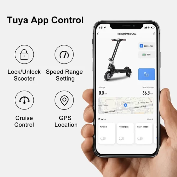 electric scooter controled by Tuya APP