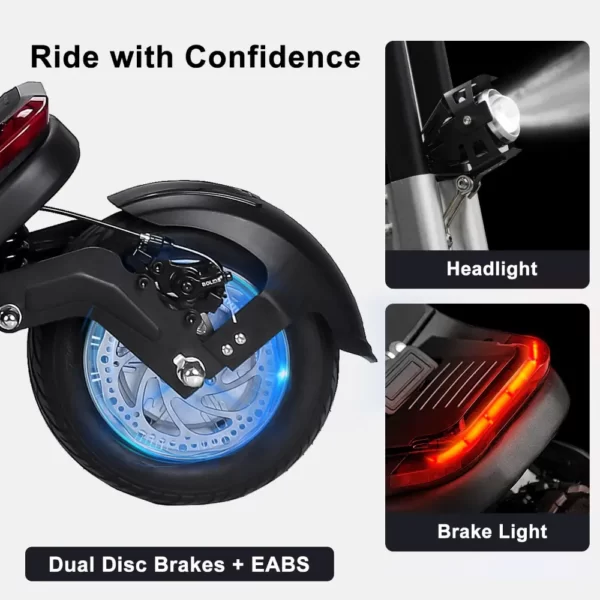 electric scooter with efficient braking system