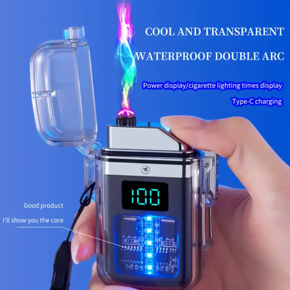 a double arc plasma lighter that stays cool during its use
