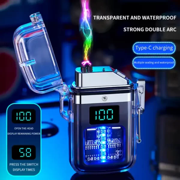 a transparent lighter easy to recharge