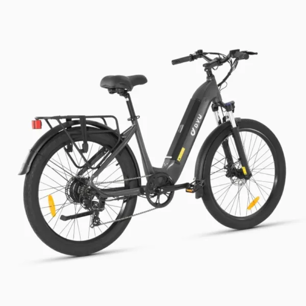 practical electric bike with a rear rack