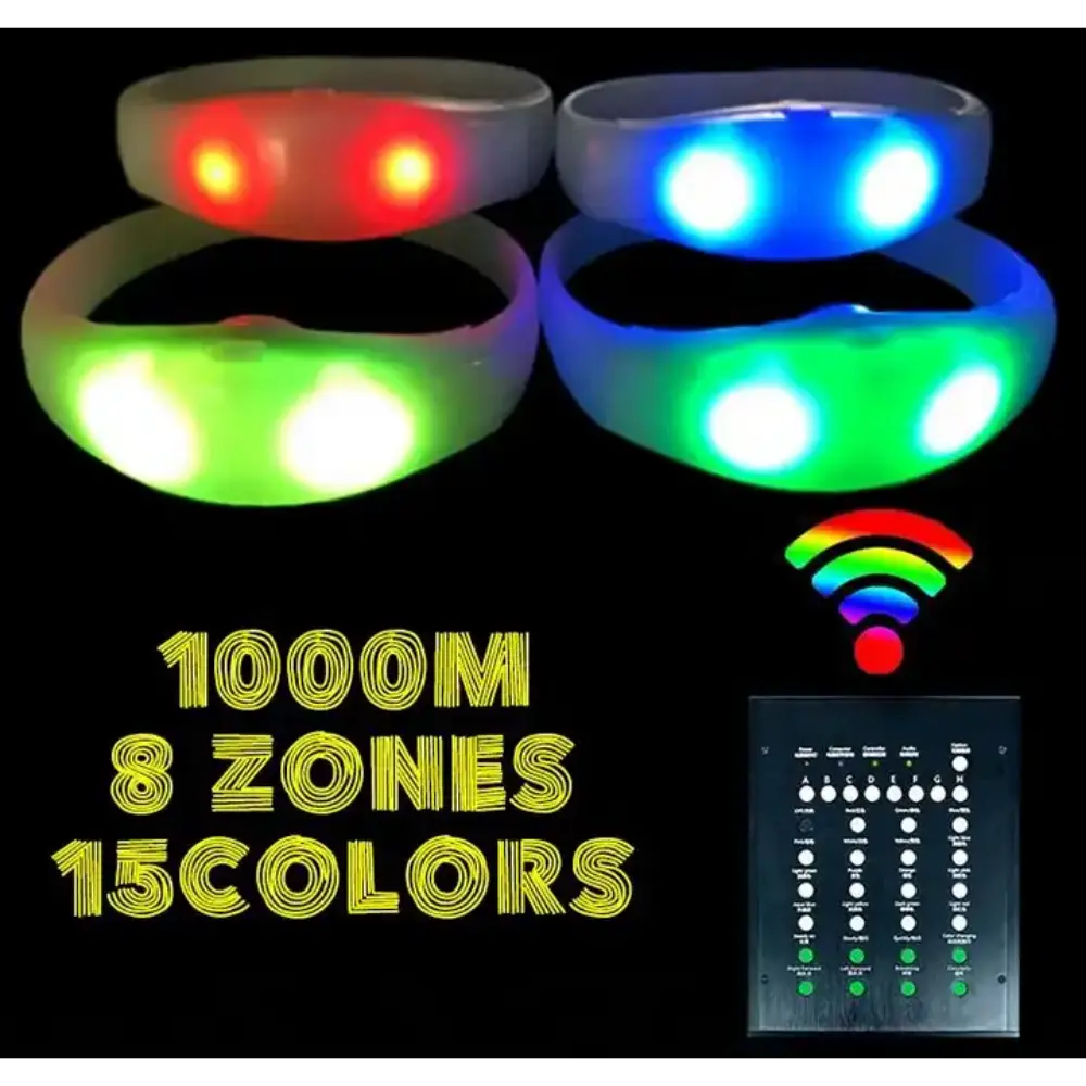 colorful LED bracelet remotely controlled