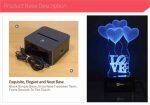 Hearts & Ballons - 3D Optical Illusion LED Hologram Lamp - Image 16