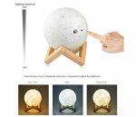 3D Moon Illusion Night Light Lamp with touch control - Image 9