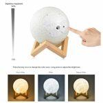 3D Moon Illusion Night Light Lamp with touch control