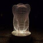 3D Optical Illusion LED Hologram Tooth Lamp - Image 9