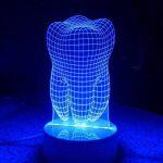 3D Optical Illusion LED Hologram Tooth Lamp - Image 7