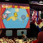 interactive wall using video game projection